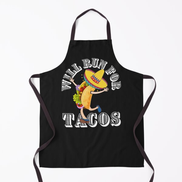 Item preview, WILL RUN FOR TACOS, FUNNY TACOS, KEEP FIT TACOS, designed and sold by R B Chrystal.