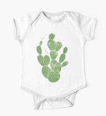 Linolschnittkakteen # 1 Baby Body Kurzarm