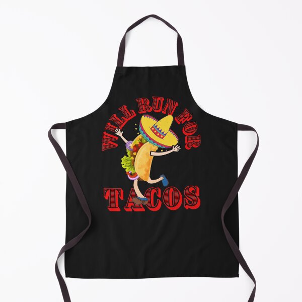 Item preview, WILL RUN FOR TACOS, FUNNY TACOS, KEEP FIT TACOS, designed and sold by R B Chrystal.