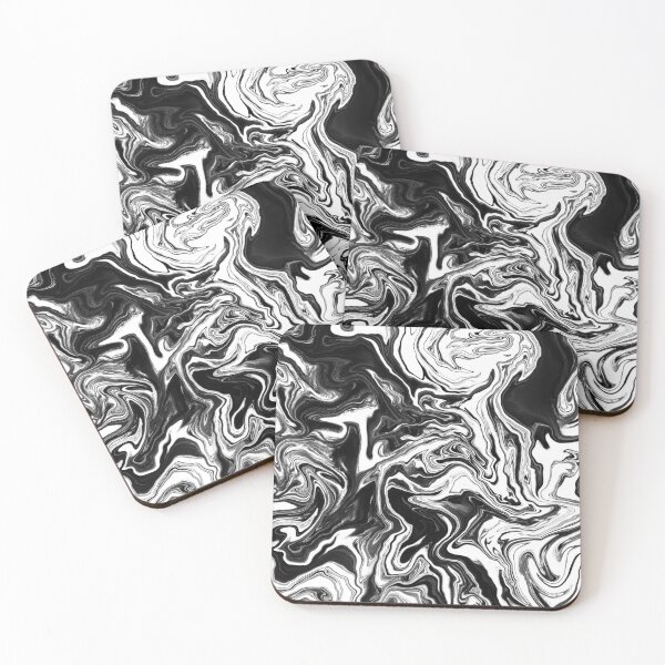Item preview, Black and White Monochrome Marble Texture Pattern  designed and sold by Artsychoke.