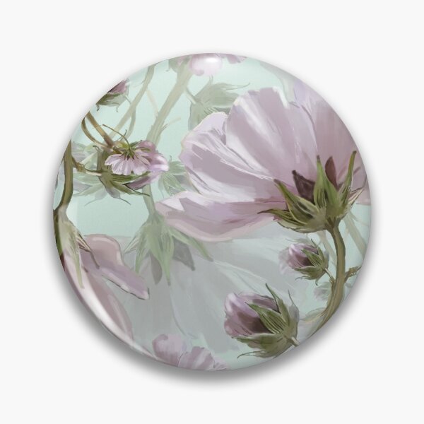 Item preview, floral drawing in cold tones designed and sold by cemreyigitsahin.