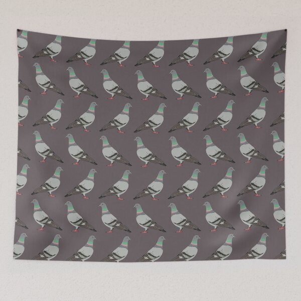 Item preview, pigeon walk 2020, grey background designed and sold by Naty Design Prague.