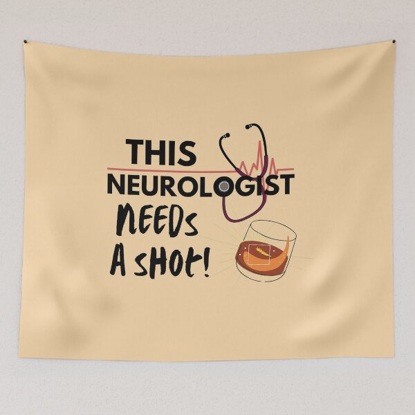Item preview, This Doctor Needs a Shot of Alcohol- Funny NEUROLOGIST Gift Ideas- Black Text designed and sold by EvaWolf.