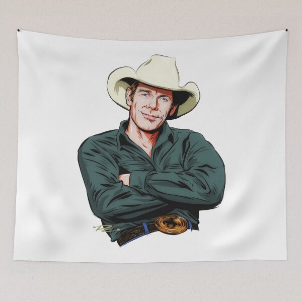 Artikelvorschau, Chris LeDoux – Eine Illustration von Paul Cemmick entworfen und verkauft von TIGERDAVER.