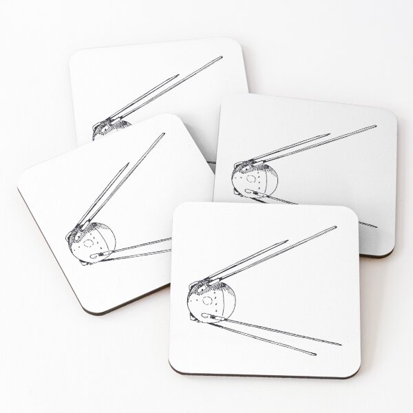 Aperçu de l'œuvre Spoutnik, satellite, capsule spatiale, hommage illustré créée et vendue par FoleyPottery.
