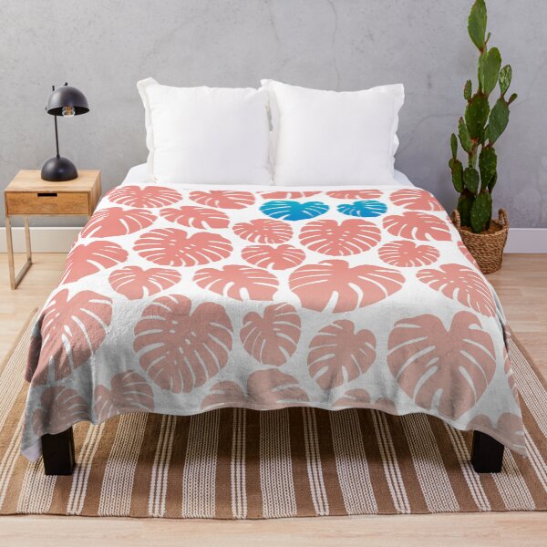 Item preview, Monstera - Coral and Blue designed and sold by LAEC-Shop.