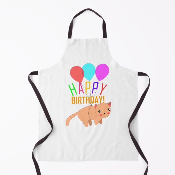 Item preview, Cute happy birthday flying cat with balloons 3 designed and sold by Graciouss.