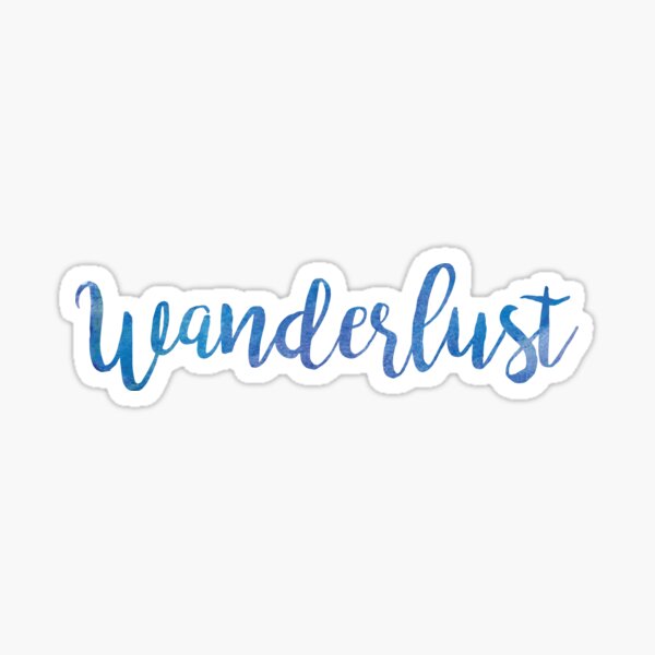 Wanderlust Blue Pegatina