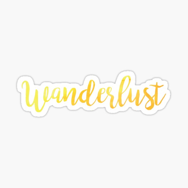 Wanderlust Yellow Sticker