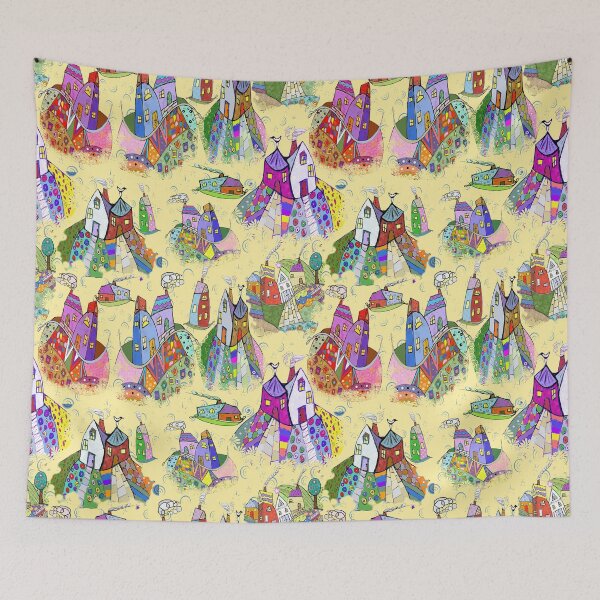 Item preview, Whimsical Fairytale Town designed and sold by Karen Del Pellegrino.
