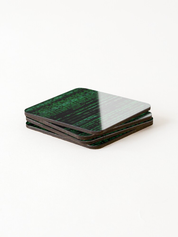 Thumbnail 4 of 5, Coasters (Set of 4), Matrix Pattern designed and sold by TasAlex.