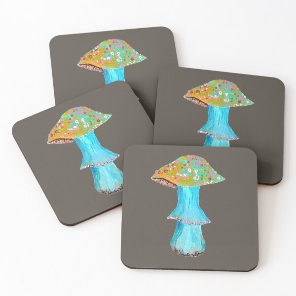 Item preview, MushBlue Mushroom - acrylic painting designed and sold by PixelPalmer.