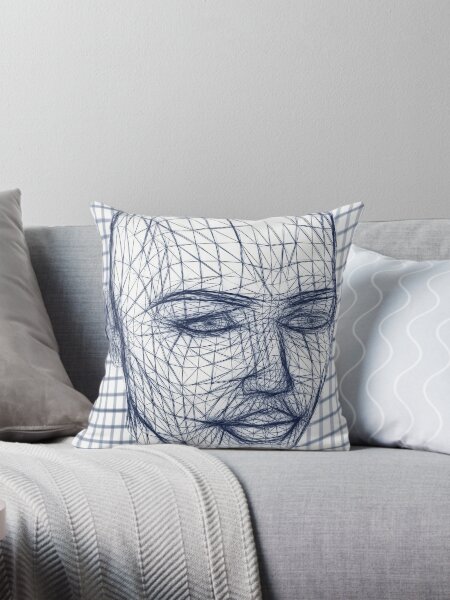 Aperçu de l'œuvre Wireframe d'une tête créée et vendue par NW-Photo-Art.