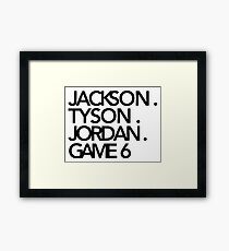 Jackson. Tyson. Jordanien. Spiel 6 - Jay-Z & Kanye West Gerahmter Kunstdruck