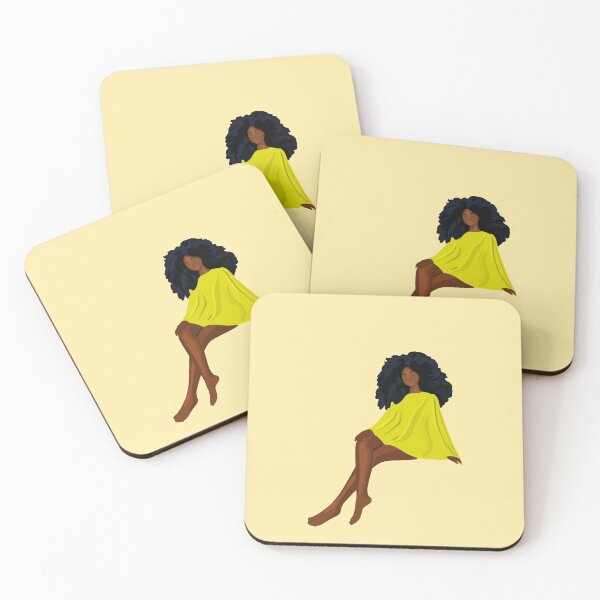 Item preview, Brown Skin Girl Yellow Dress Blackwoman Women Empowerment designed and sold by Imakeyouhappy.