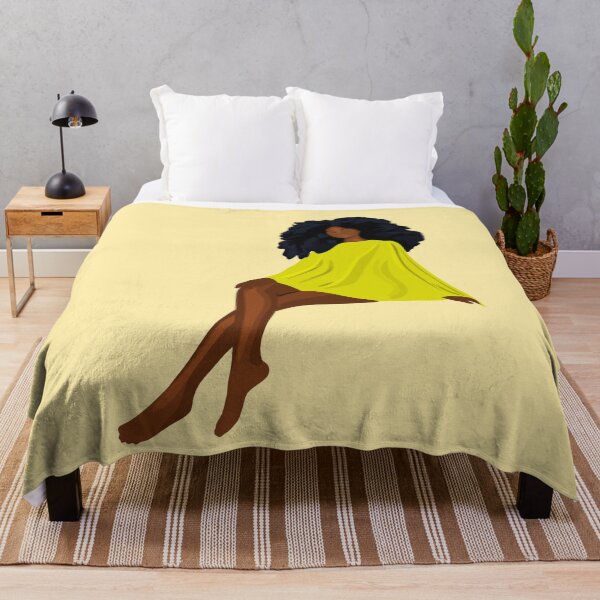 Item preview, Brown Skin Girl Yellow Dress Blackwoman Women Empowerment designed and sold by Imakeyouhappy.