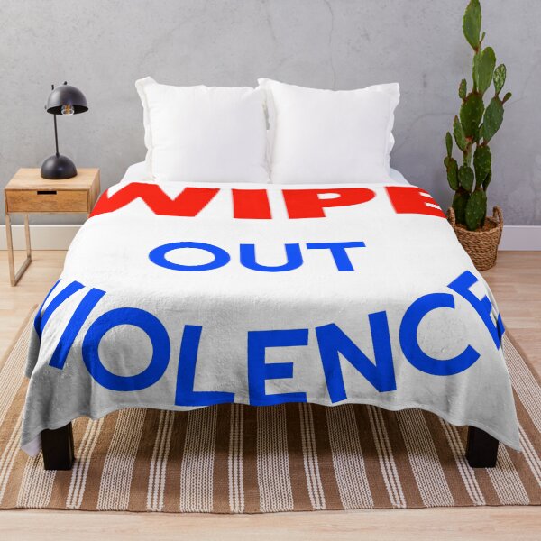 Item preview, WIPE OUT VIOLENCE ))(( 60s Retro Hippie Make Love Not War  designed and sold by acquiesce13.