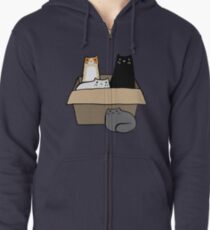 Cats in a Box Zipped Hoodie