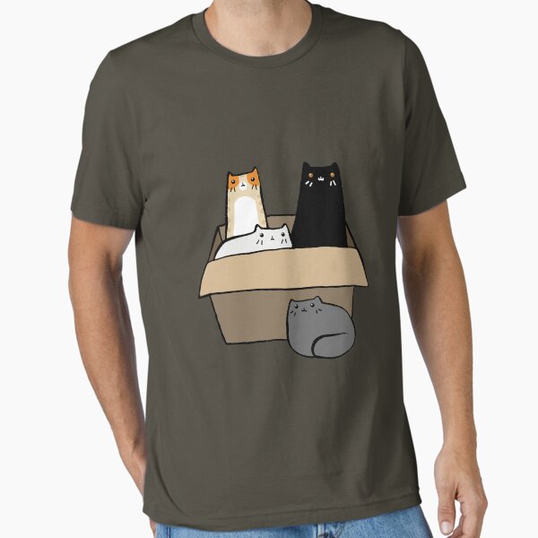 Vista previa del artículo con la obra «Gatos en una caja», diseñado y vendido por SaradaBoru.