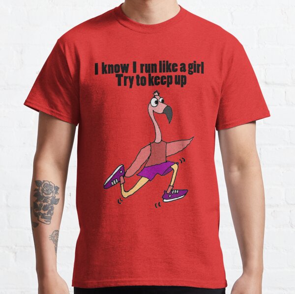 Pink Flamingo art T-shirt. Art by Slaveika Aladjova.