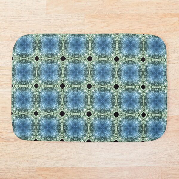 Item preview, Lacy Fractal Quilt in Cornflower Blue and Green designed and sold by BoundedChaos.