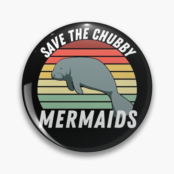 Item preview, Save the Chubby Mermaids - Manatee Floaty Potato designed and sold by ElizabethMayArt.