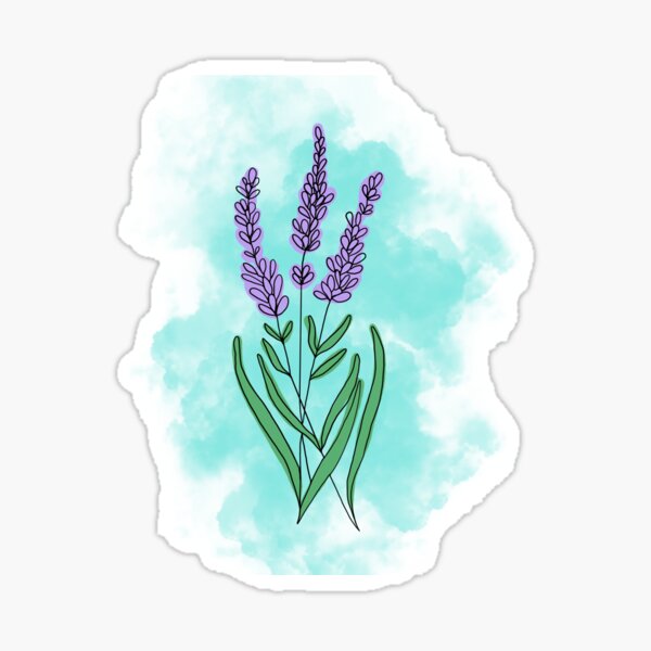 "Lavender " Sticker by LesSketches Redbubble