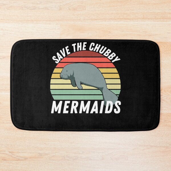 Item preview, Save the Chubby Mermaids - Manatee Floaty Potato designed and sold by ElizabethMayArt.
