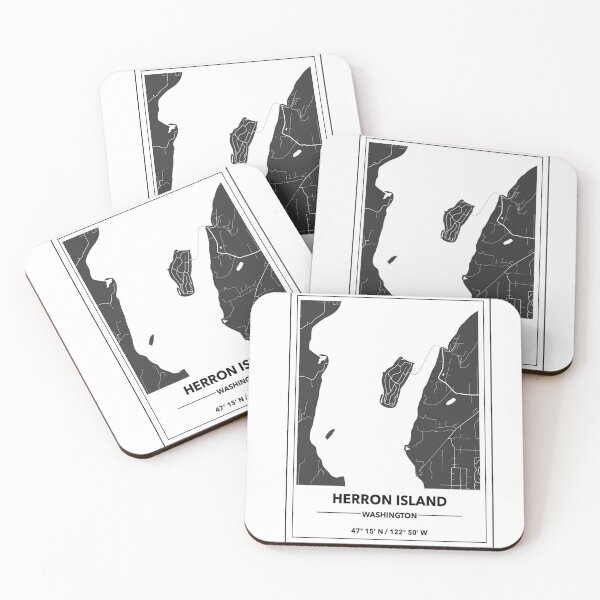 Item preview, Herron Island Washington Map designed and sold by eammmmmm.