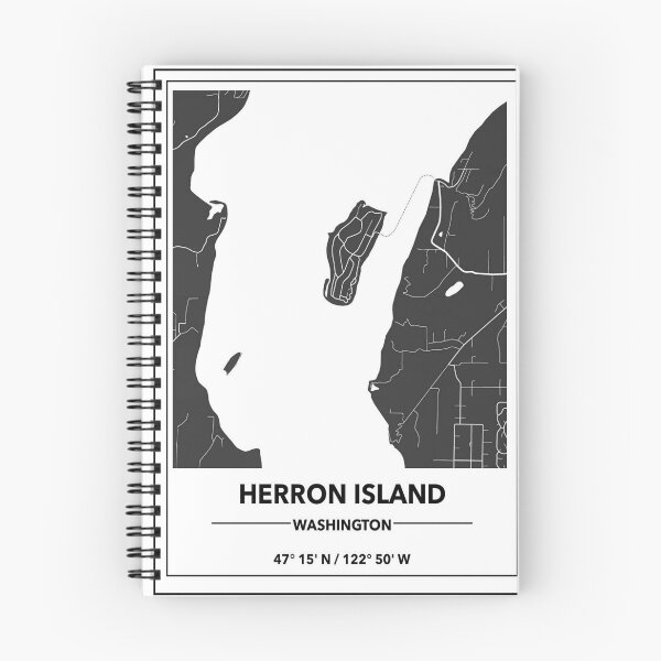Artikelvorschau, Herron Island Washington Karte entworfen und verkauft von eammmmmm.