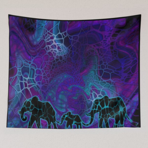 Item preview, Entranced, buddhist digital fluid pour with cells designed and sold by MayGreenAbgrall.