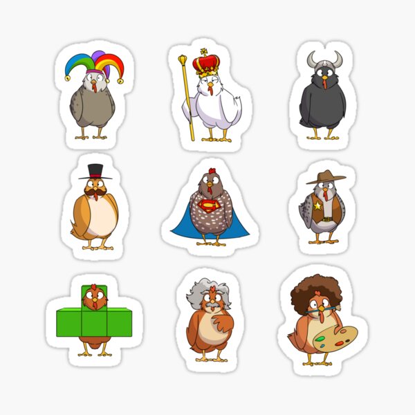Chickens of Normality (Variant B) Sticker