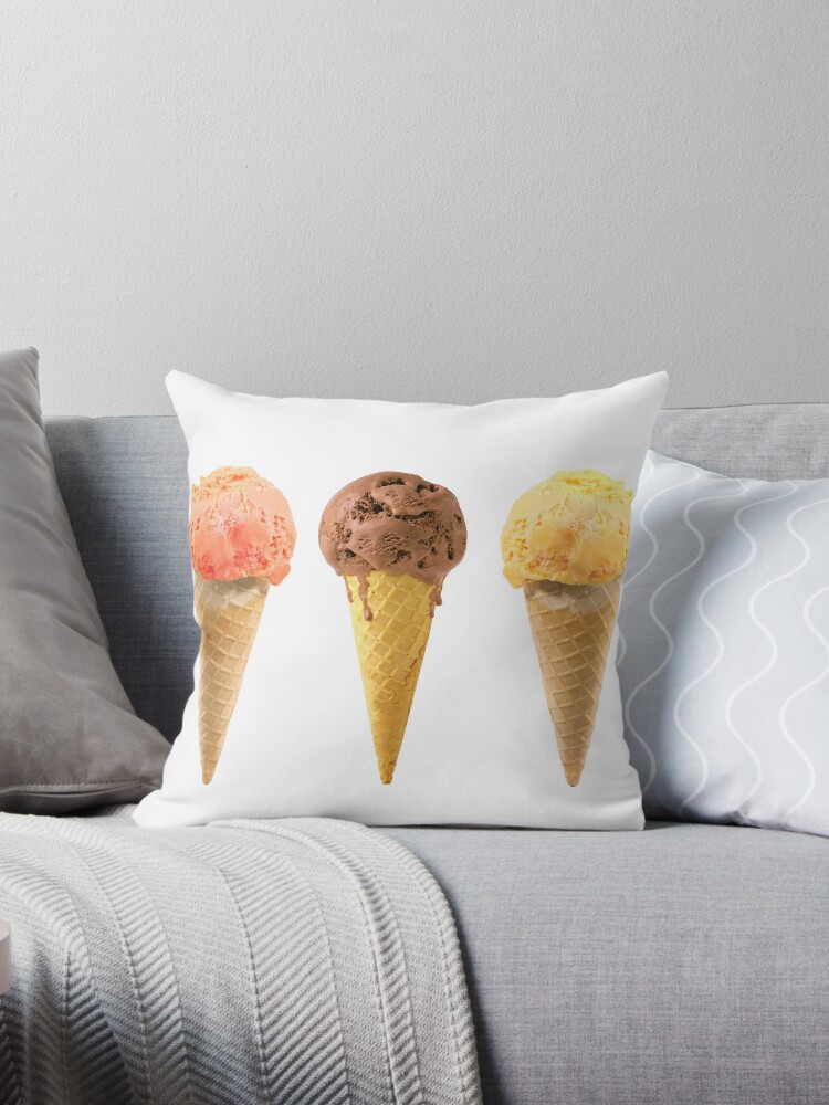 Ice cream cone top pillow