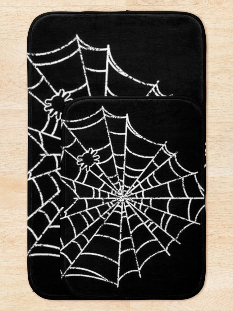 Alternate view of goth spider heart Bath Mat