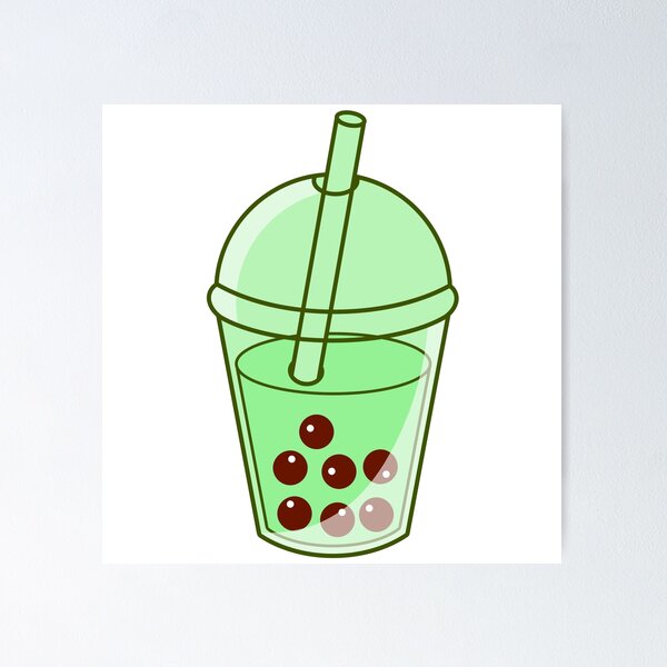 Boba Milk Tea in a cup! Poster for Sale by G-Emanuel