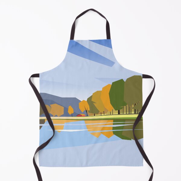 Item preview, Framed autumn wall art. lake landscape print. Minimal lake art designed and sold by PicForHome.