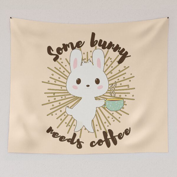 Item preview, Some bunny needs coffee- Funny Easter Pun for Coffee Lovers Gift- Dark Text Version designed and sold by EvaWolf.