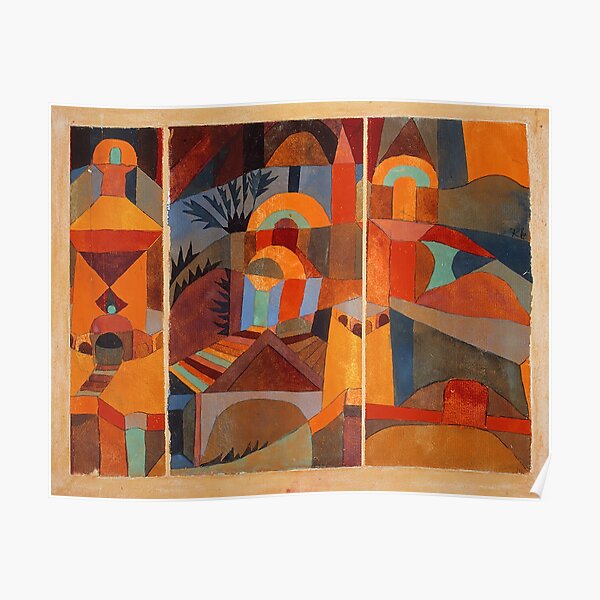 Jardins du temple, Paul Klee Poster