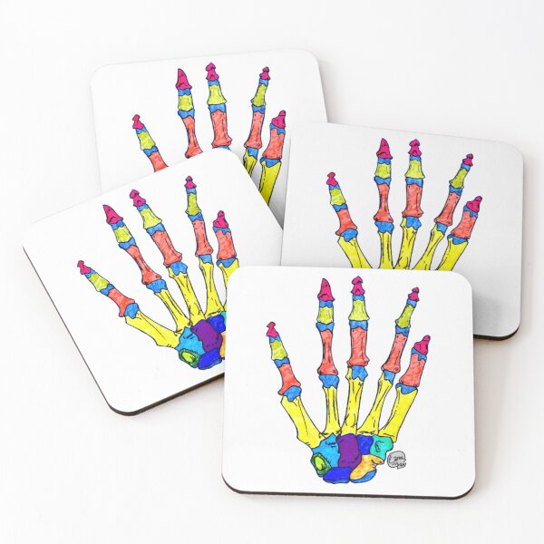 Item preview, Bones of the Hand (Neon Colours) designed and sold by Arte Del Cuerpo Humano.