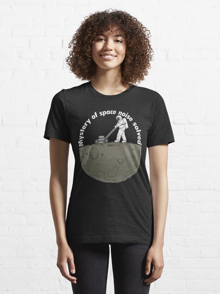 Alternate view of astronaut cosmos space noise Moon Design Essential T-Shirt