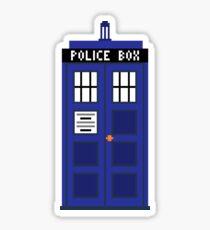 8-Bit TARDIS Sticker