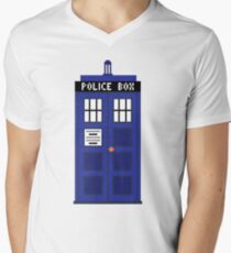 8-Bit TARDIS Men's V-Neck T-Shirt