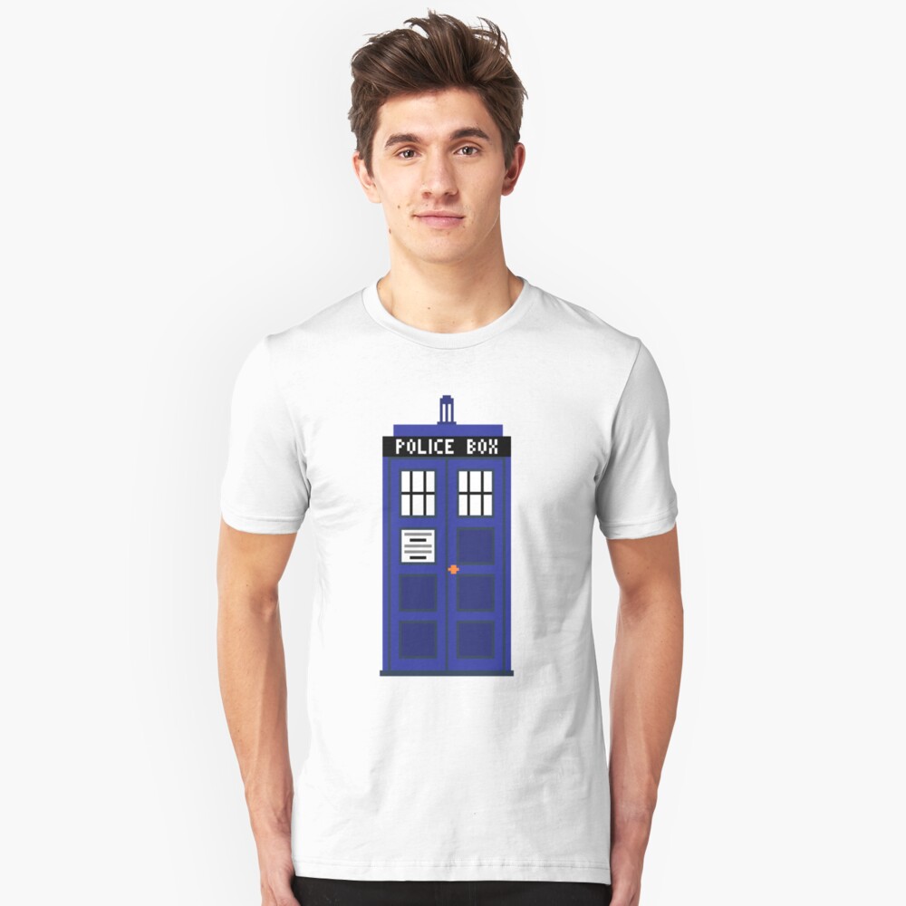 8-Bit TARDIS Slim Fit T-Shirt