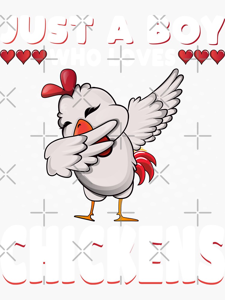 Just a Boy Who Loves Chickens Dabbing Dab Chicken Farmer by CreativeVez
