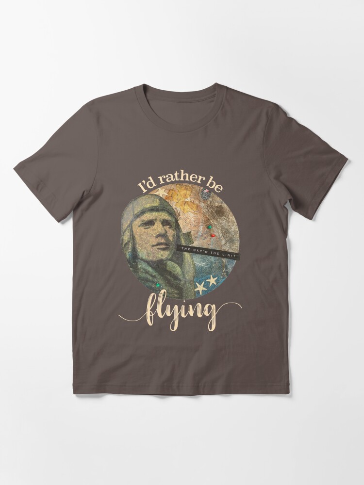 Alternate view of Father's Day I'd Rather Be Flying Essential T-Shirt