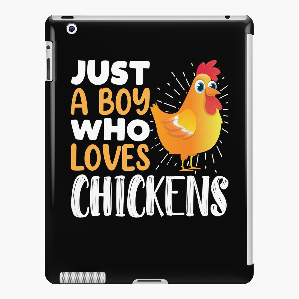 Just a Boy Who Loves Chickens Rooster Chicken Farmer Gift iPad Case & Skin