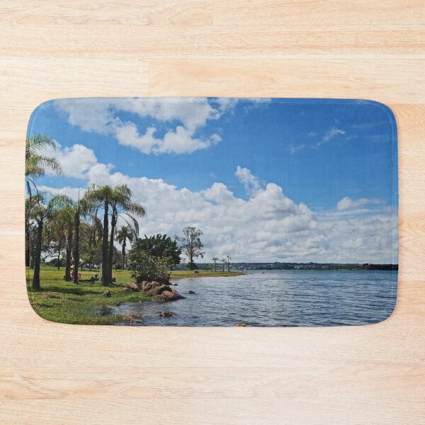 Item preview, Photo of Lakeshore, Palm trees, Sky, Rocks in the Water. designed and sold by Brasilia.