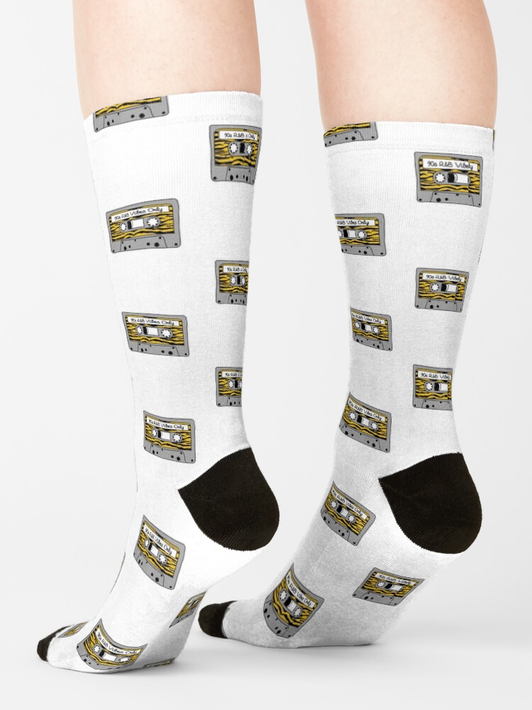 Alternate view of 90s R&B Vibes Only Cassette Tape Tiger Stripe Print Socks