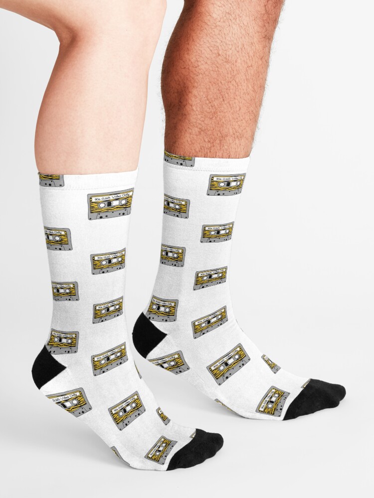 Alternate view of 90s R&B Vibes Only Cassette Tape Tiger Stripe Print Socks