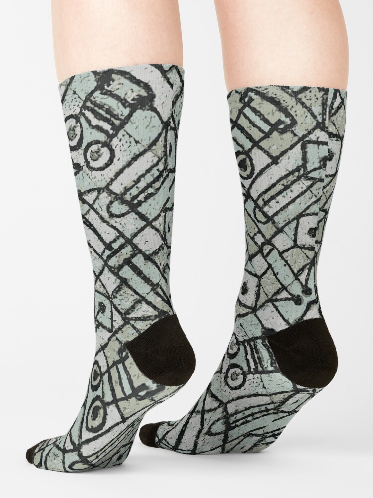 Alternate view of Geometric Ethnic Artwork Socks